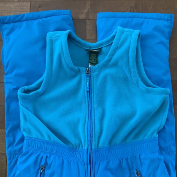 L.L. Bean Zip Up Snow Suit blue & green size 14 fleece lined - Picture 13 of 15